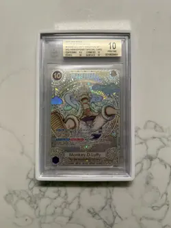 BGS 10 One Piece Monkey.D.Luffy Gold Foil SP OP05-119 Fist of Divine Speed - Image 1