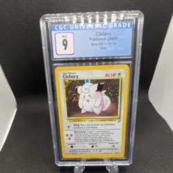 Pokemon Clefairy Base Set 2 006/130 Holo Rare CGC 9 Graded Card - Image 1