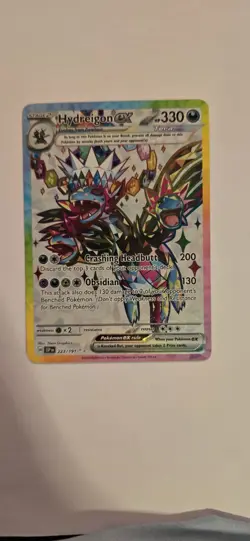 Pokemon TCG Hydreigon EX 223/191 Sv08: Surging Sparks Holo Card English - Image 1
