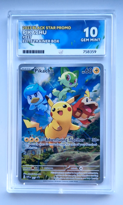 Pikachu SVP 027 Black Star Promo Pokemon Graded Card English - ACE 10 Mint - Image 1