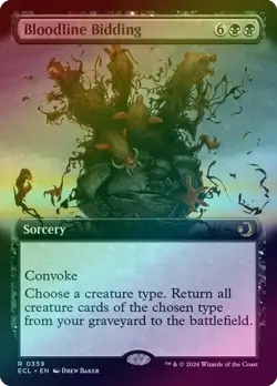 (EXTENDED ART FOIL) Bloodline Bidding (359) - Lorwyn Eclipsed (ECL) - MTG - Image 1
