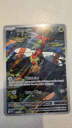 Yanma Pokemon TCG Destined Rivals Full Art Illustration Rare Card 183/182 - Image 1