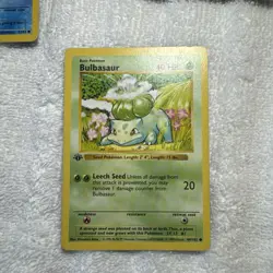 Pokemon TCG Bulbasaur 044/102 Base Set, Shadowless 1st Edition 1999 - Image 1