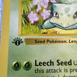 Pokemon TCG Bulbasaur 044/102 Base Set, Shadowless 1st Edition 1999 - Image 4