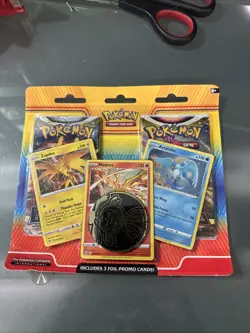 Pokemon TCG Zapdos Moltres Articuno 2 Booster Packs & Coin - Sealed 820650851438 - Image 1