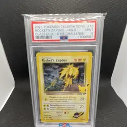 Pokemon Rocket's Zapdos 15/132 Celebrations Classic Collection Holo PSA 9 - Image 1