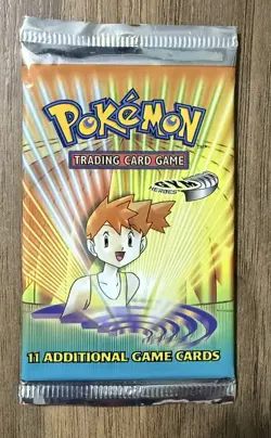 WOTC Pokemon Booster Pack Gym Heroes 2000 Misty Artwork Vintage (SEALED) - Image 1