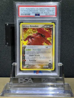 2021 POKEMON CELEBRATIONS CLAS. COLL Team Magma’s Groudon 9/95 PSA 10 GEM MT - Image 1