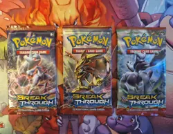 3 x New & Sealed Pokemon XY Break Through Booster Packs Break Through MewTwo - Image 1