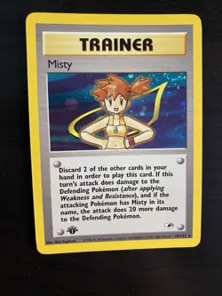 Misty Trainer Gym Heroes 1st Edition Holo Rare 18/132 Pokemon TCG - Image 1