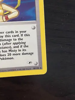 Misty Trainer Gym Heroes 1st Edition Holo Rare 18/132 Pokemon TCG - Image 3
