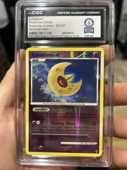 Lunatone Pokemon 2009 Supreme Victors 32/147 Reverse Holo CGC World Record 1/1 - Image 1