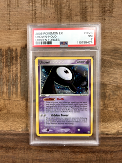 2005 Pokemon EX Unown-Holo Unseen Forces PSA 7 - Image 1