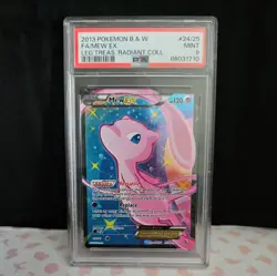 Mew EX RC24/RC25 B&W Legendary Treasures Radiant Collection Full Art Holo PSA 9 - Image 1
