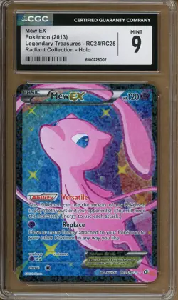 Legendary Treasures: Radiant Collection #RC24/RC25 Mew EX (Full Art) CGC 9 - Image 1