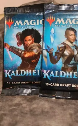 Magic The Gathering Kaldheim Draft Booster 4 Pack Full Art Set New MTG TCG - Image 2