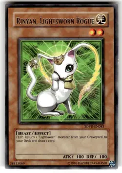Yugioh! Rinyan, Lightsworn Rogue - SOVR-EN083 - Rare - Unlimited Edition NM - Image 1