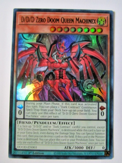 Yugioh! D/D/D Zero Doom Queen Machinex Dood-En003 Ultra 1st Ed Near Mint!! - Image 1