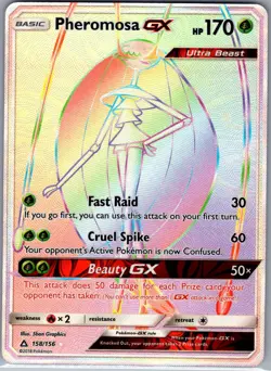 Pheromosa GX (Secret Rare) 158/156 SM - Ultra Prism - Pokemon Card - NM - Image 1