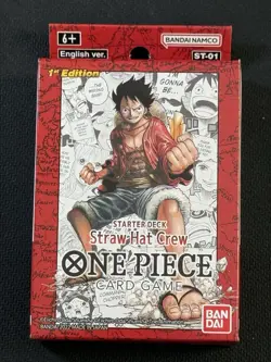 One Piece TCG Super Pre-Release Starter Deck 1st Ed Straw Hat Crew SEALED - Image 1