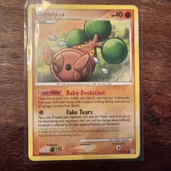 5x Pokemon Bonsly Card Diamond & Pearl 71/130 Reverse Holo MP-DMG - Image 4