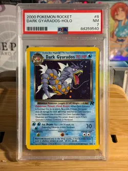 DARK GYARADOS 8/82 Team Rocket Holo Rare Pokemon TCG Graded Slab PSA 7 - Image 1