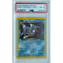 PSA 8 NM-MINT Dark Gyarados 8/82 Pokemon 2000 Team Rocket Unlimited Holo Rare - Image 1