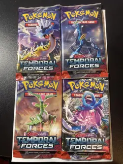 Pokemon TCG: Scarlet and Violet Temporal Forces x4 Booster Pack Sealed - Image 1