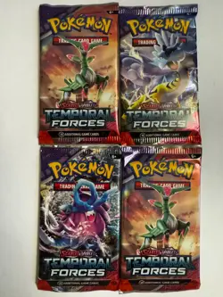 (Lot of 4) Pokemon TCG Scarlet and Violet Temporal Forces Booster Pack Sealed #7 - Image 1