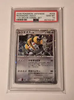 2008 Pokemon Japan Regigas Holo 11th Movie Commemoration Set #009 PSA 10 - Image 1