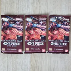 ×3 One Piece Card Game OP-02 Paramount War Sealed English Booster Packs - Image 1
