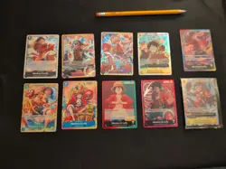 One Piece Tcg Collection, 10 card Lot (Luffy Cards) NM - Image 1