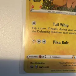 Pokemon Pikachu BW54 Black & White Promo Holo Basic 60 HP English TCG Card - Image 5