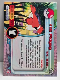 #16 Pidgey 1999 Topps Chrome Pokemon Card Series 1 Blue Logo - NM - US Seller - Image 2