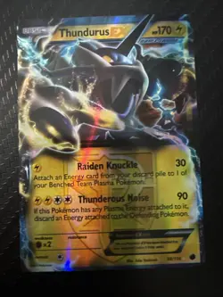 Thundurus EX 38/116 - Pokemon TCG Plasma Freeze Black & White Ultra Rare Card - Image 1