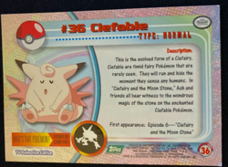 Clefable #36 Topps Series 1 Blue Back Card Non Holo LP - Image 2