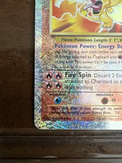 Pokemon TCG Charizard Legendary Collection 3/110 Reverse Holo Rare Card PSA7 NM - Image 4