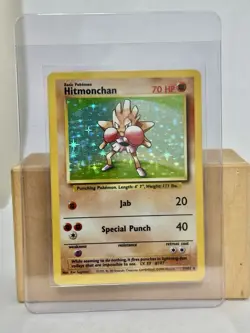 Pokemon Hitmonchan 7/102 Base Set Holo Rare 1999 Wizards Fighting Card English - Image 1