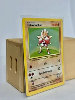 Pokemon Hitmonchan 7/102 Base Set Holo Rare 1999 Wizards Fighting Card English - Image 2