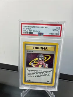 Sabrina 20/132 Pokemon Gym Challange 1st Edition Holo Rare PSA 8 NM-MT - Image 1