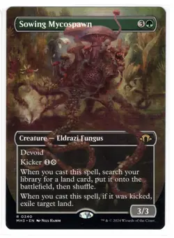 MTG Sowing Mycospawn (Borderless), Modern Horizons 3 (MH3) Regular NM - Image 1