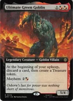 Ultimate Green Goblin (Extended Art) Rare - SPM 276 MTG Magic The Gathering - Image 1