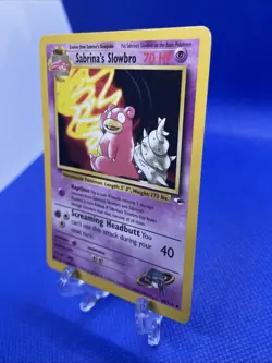 Pokemon Sabrina's Slowbro 60/132 Gym Heroes Uncommon Pokemon TCG WotC Vintage - Image 3