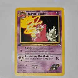 Sabrina's Slowbro 60/132 Gym Heroes 1st Edition Uncommon Pokemon TCG WotC - Image 1