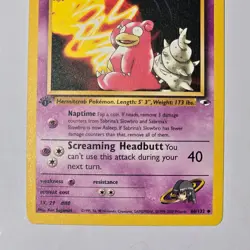 Sabrina's Slowbro 60/132 Gym Heroes 1st Edition Uncommon Pokemon TCG WotC - Image 3