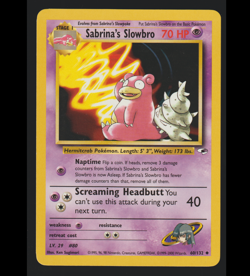 Sabrina's Slowbro 60/132 Gym Heroes Pokemon TCG WOTC VINTAGE LP - Image 1