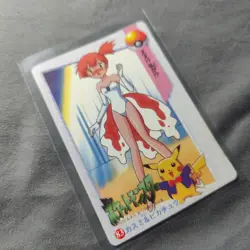 Japanese Pokemon Vending Sticker Carddass 83/89 NM-LP Misty Bikini & Pikachu Tux - Image 3
