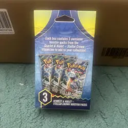 Pokemon TCG Scarlet And Violet Stellar Crown 3 Booster Pack Box Factory Sealed - Image 3