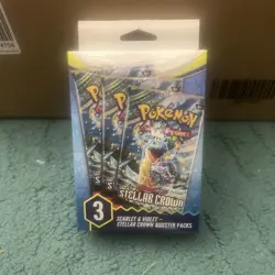 Pokemon TCG Scarlet And Violet Stellar Crown 3 Booster Pack Box Factory Sealed - Image 5