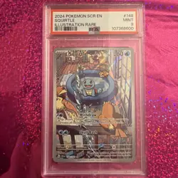 Pokemon TCG Squirtle PSA 9 Stellar Crown Illustration rare 148/142 - Image 1